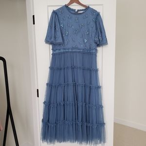 Ivy City Co Anastasia Dress Tuff Blue